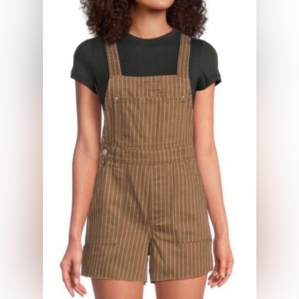 WeWoreWhat Brown Pinstripe Jumpsuit